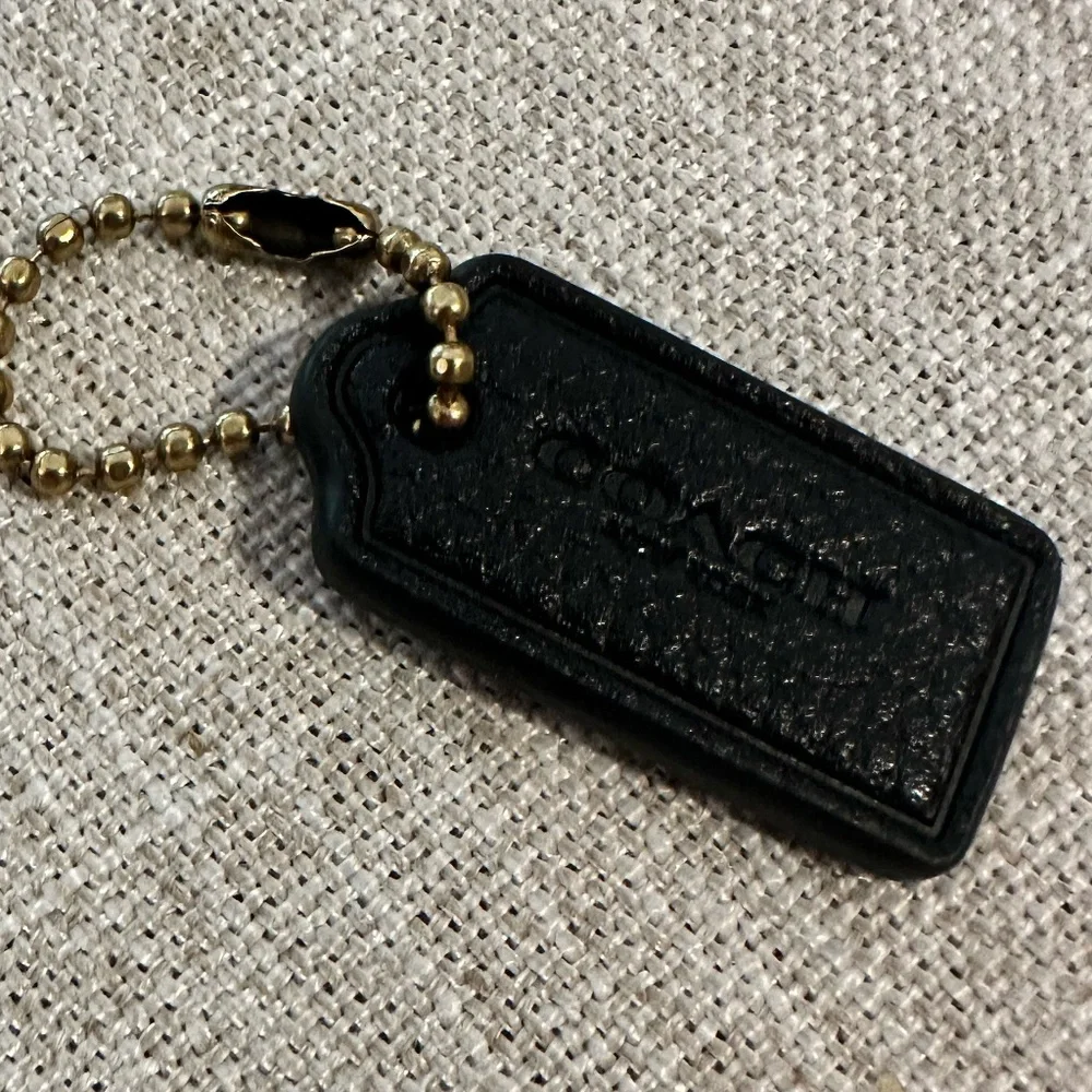 Coach Pebbled Leather Black Crossbody Wristlet - Picture 11 of 14